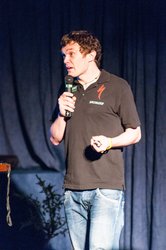 Christoph Strasser beim Vortrag in Frankenburg am Montag, 29. Februar 2016