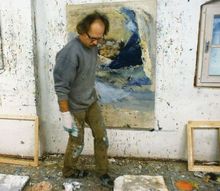 Heinz G&ouml;bel malt die Masse leicht am Freitag, 23. Dezember 2011