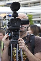 Michael Reisecker hinter der Kamera am Mittwoch, 22. Mai 2013