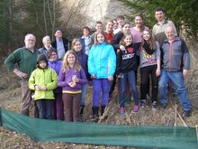 Das Team, dass heuer den Amphibienzaun errichtete, Foto: Naturschutzbund Frankenburg am Montag, 10. M&auml;rz 2014