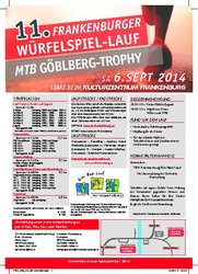 11.Frankenburger W&uuml;rfelspiellauf / MTB G&ouml;blberg-trophy am Dienstag, 22. April 2014