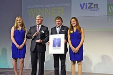 Hansjörg Weißkopf bei der Preisüberreichung, Foto: Intersolar am Samstag, 7. Juni 2014