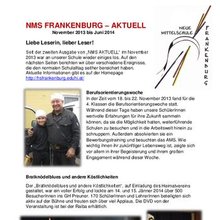 Dritte Ausgabe der &bdquo;NMS aktuell&ldquo; erschienen am Montag, 30. Juni 2014
