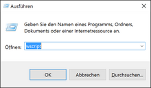 Mit der Windows-Taste und "R" &ouml;ffnet sich das "Ausf&uuml;hren" Fenster am Montag, 27. Juni 2016