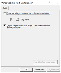 "Windows Script Host" ist noch aktiv am Montag, 27. Juni 2016