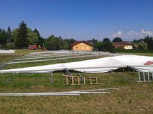 Festzelt wurde aufgebaut am Samstag, 25. Juni 2016