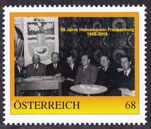 Eine Briefmarke zur Buchpr&auml;sentation am Mittwoch, 21. September 2016
