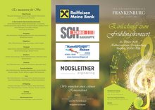 Konzerteinladung Fruehlingskonzert am Dienstag, 28. Februar 2017