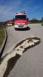 Umwelt Einsatz - &Ouml;lspur am Samstag,  7. April 2018
