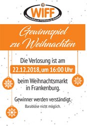 Gewinnspiel zu Weihnachten am Freitag, 21. Dezember 2018
