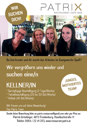 Restaurant Patrix sucht Verst&auml;rkung f&uuml;r ihr Team! am Mittwoch, 23. Januar 2019