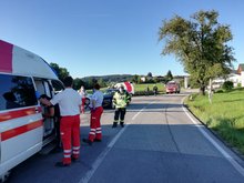 Verkehrsunfall auf der Edter Kreuzung am Montag, 17. August 2020