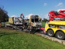 LKW Vollbrand in Oberedt am Mittwoch, 16. September 2020