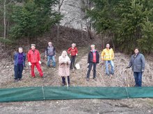 Amphibienschutz entlang Stra&szlig;e aufgestellt am Donnerstag, 11. M&auml;rz 2021, Copyright siehe www.meinbezirk.at