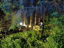 Verkehrsunfall im Wald am Sonntag, 30. Mai 2021