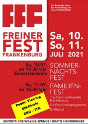 Freiner Fest am Samstag, 10. Juli 2021