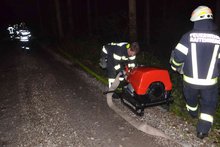 Herbst&uuml;bung Brand Geb&auml;ude mit Menschenansammlung Redltalerhof am Freitag, 15. Oktober 2021