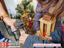 Friedenslicht am Montag, 19. Dezember 2022