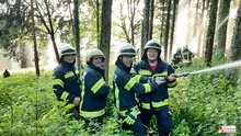 &Uuml;bungsannahme Wohnhausbrand mit angrenzendem Waldbrand am Freitag, 26. Mai 2023