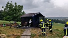 Gartenh&uuml;ttenbrand Haslau am Freitag, 23. Juni 2023