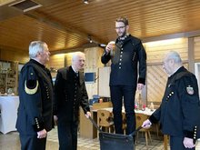 Drei Lederspr&uuml;nge bei der Barbarafeier am Mittwoch, 20. Dezember 2023, Copyright siehe www.meinbezirk.at