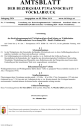 Waldbrandschutz Verordnung am Samstag, 16. M&auml;rz 2024